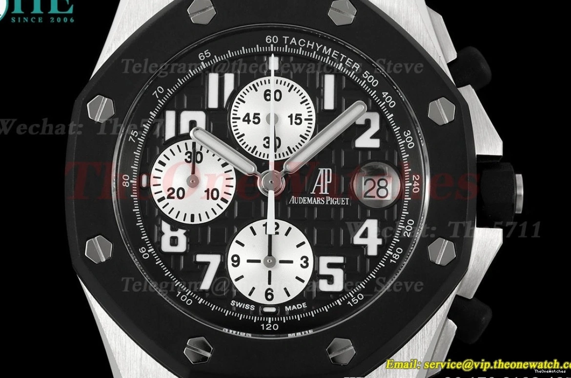 SS TKF 25940SK Black Royal 42mm SS Oak Dial A7750 Offshore 1228